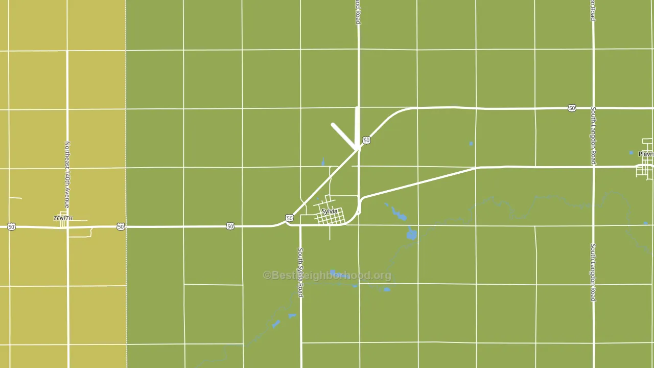 Sylvia, KS block-group voter-turnout map