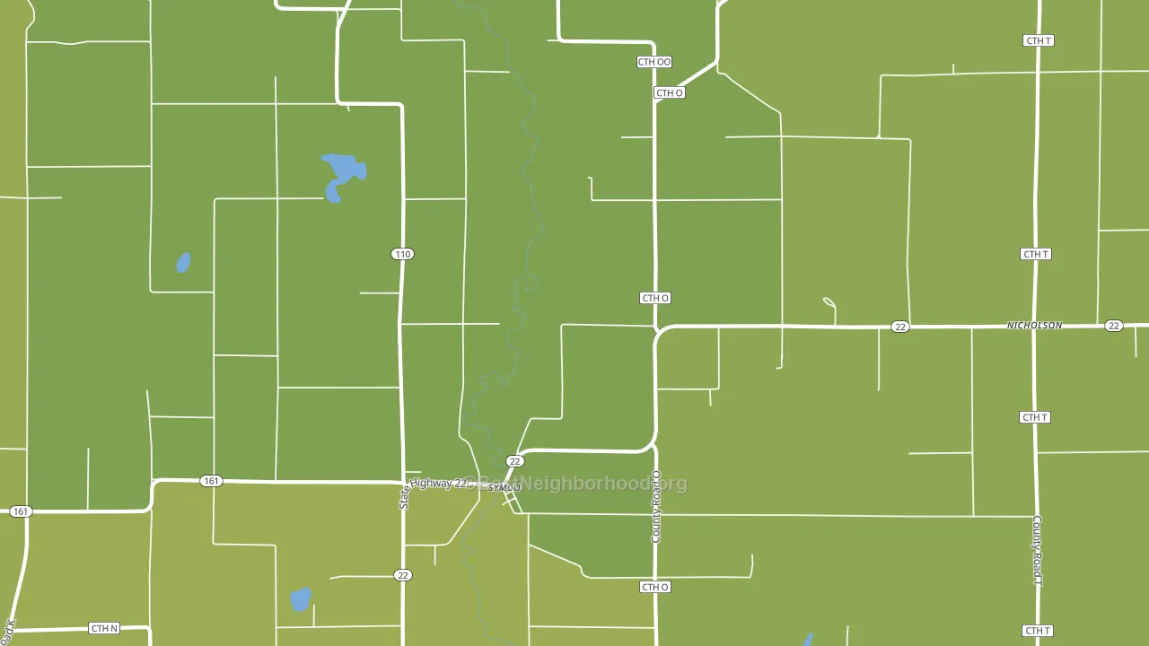Symco, WI block-group voter-turnout map