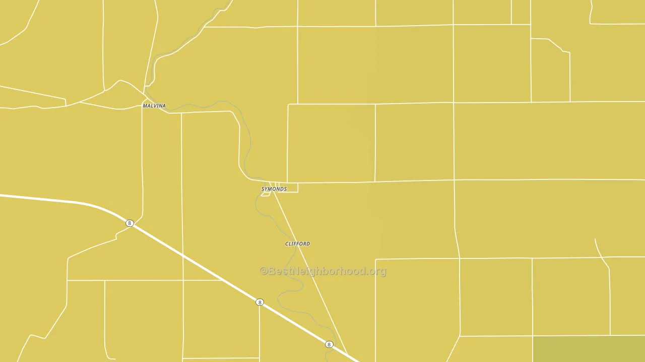 Symonds, MS block-group voter-turnout map