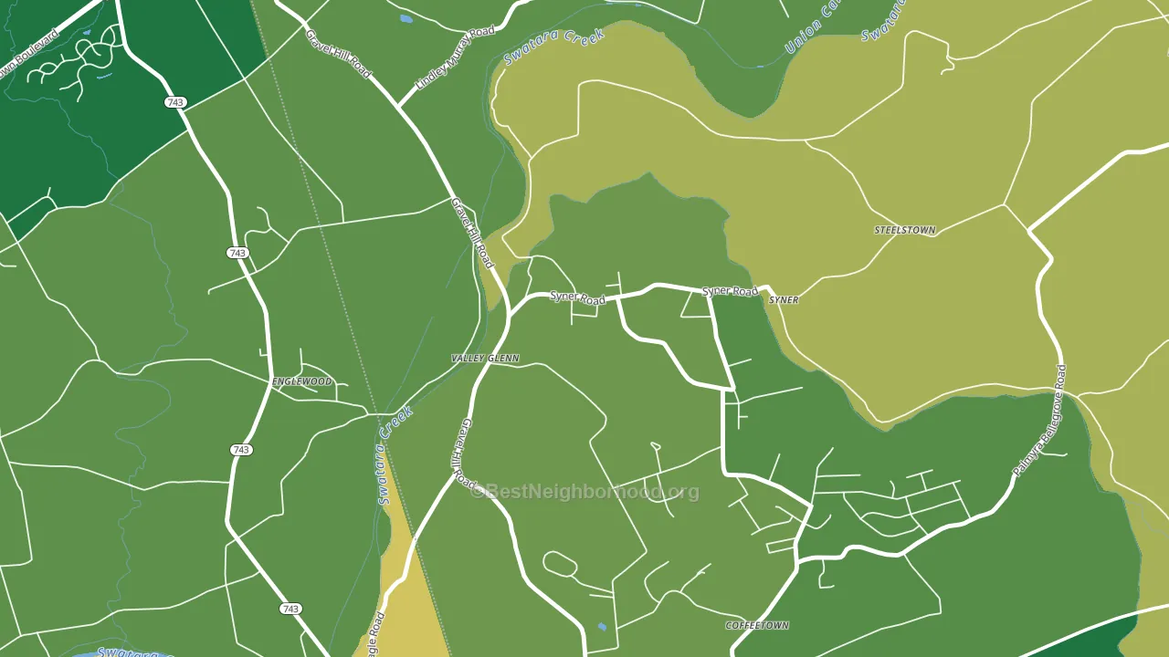Syner, PA block-group voter-turnout map