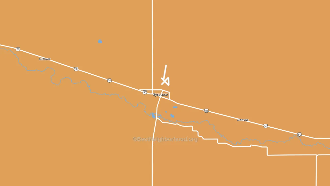 Syracuse, KS block-group voter-turnout map