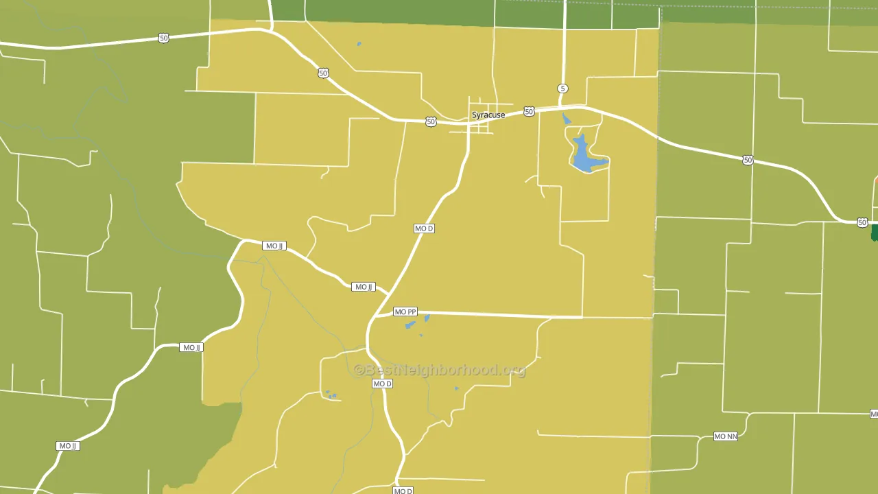 Syracuse, MO block-group voter-turnout map