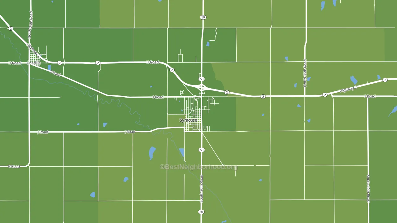 Syracuse, NE block-group voter-turnout map