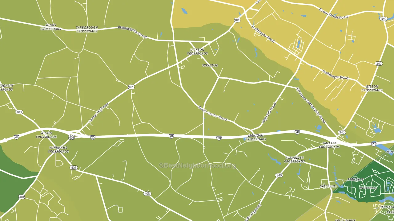 Syracuse, SC block-group voter-turnout map