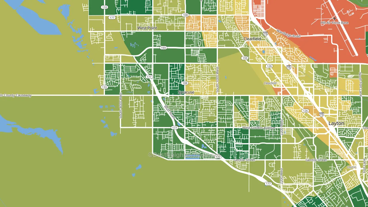 Syracuse, UT block-group voter-turnout map