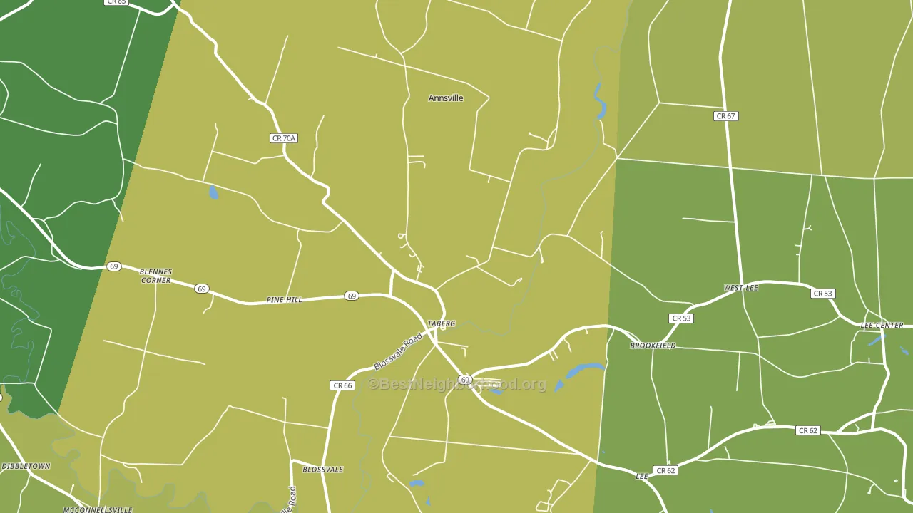 Taberg, NY block-group voter-turnout map