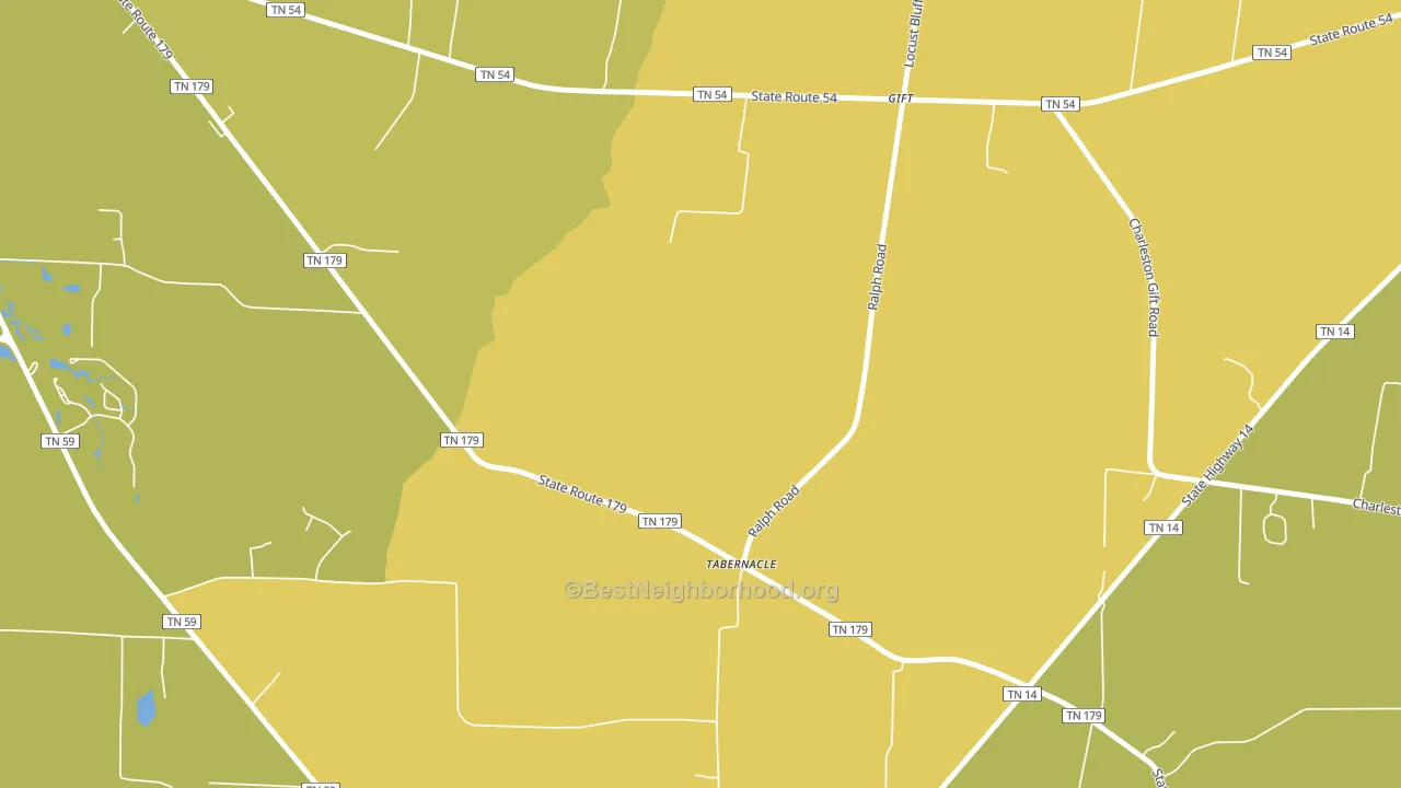 Tabernacle, TN block-group voter-turnout map