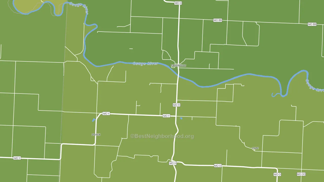 Taberville, MO block-group voter-turnout map