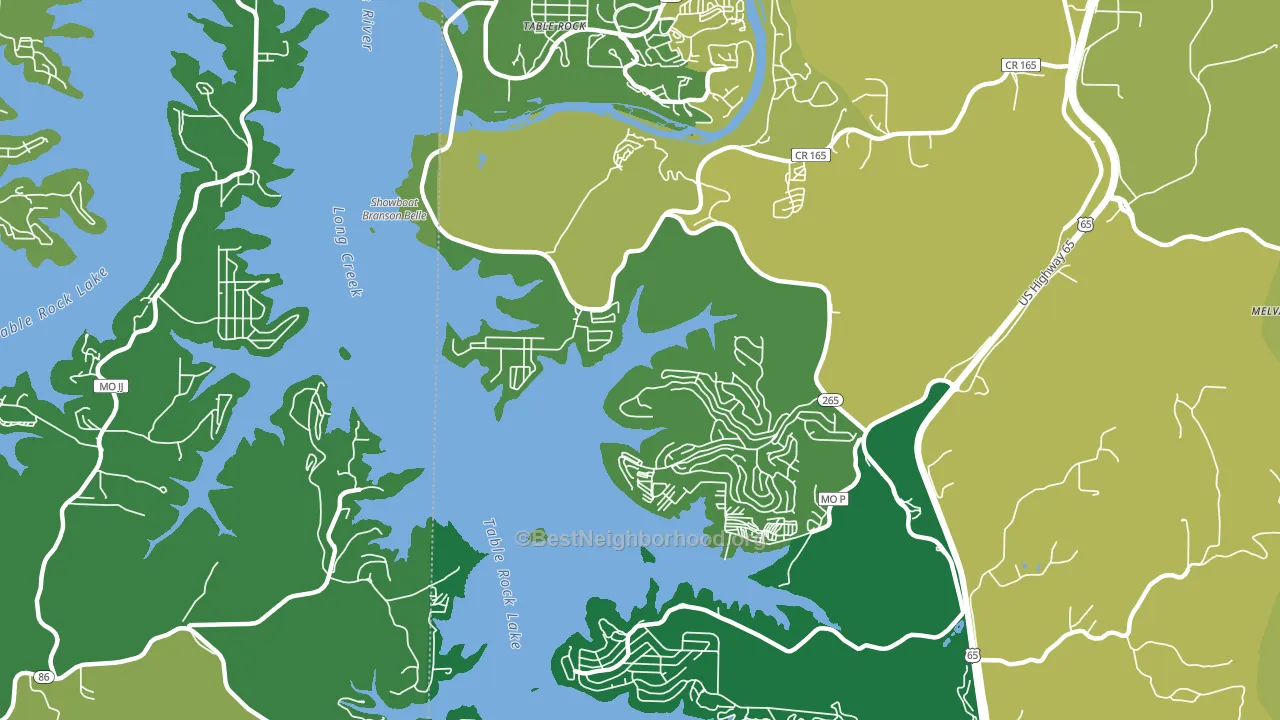 Table Rock, MO block-group voter-turnout map