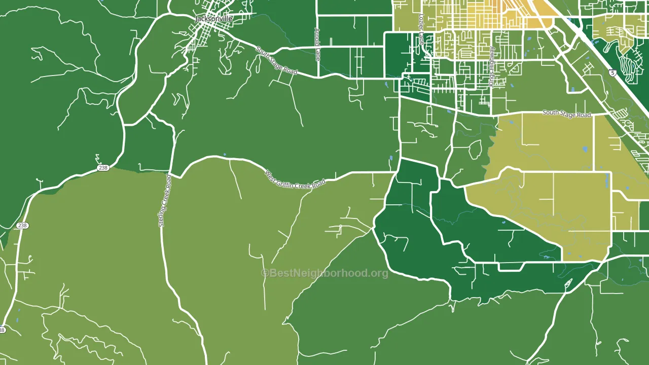 Table Rock, OR block-group voter-turnout map