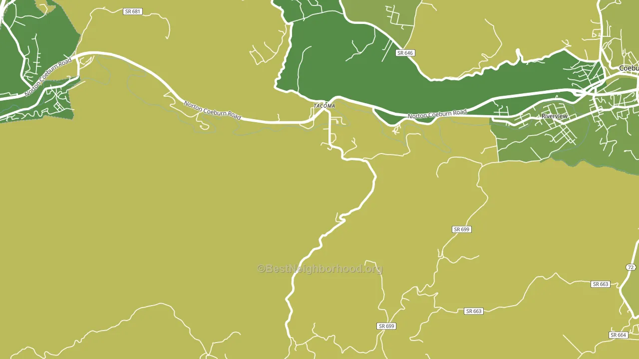 Tacoma, VA block-group voter-turnout map