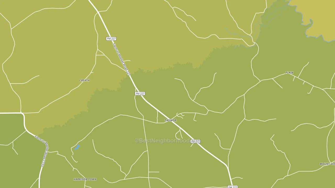 Tadmor, TX block-group voter-turnout map
