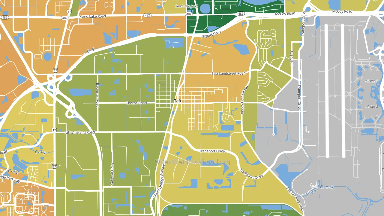 Taft, FL block-group voter-turnout map