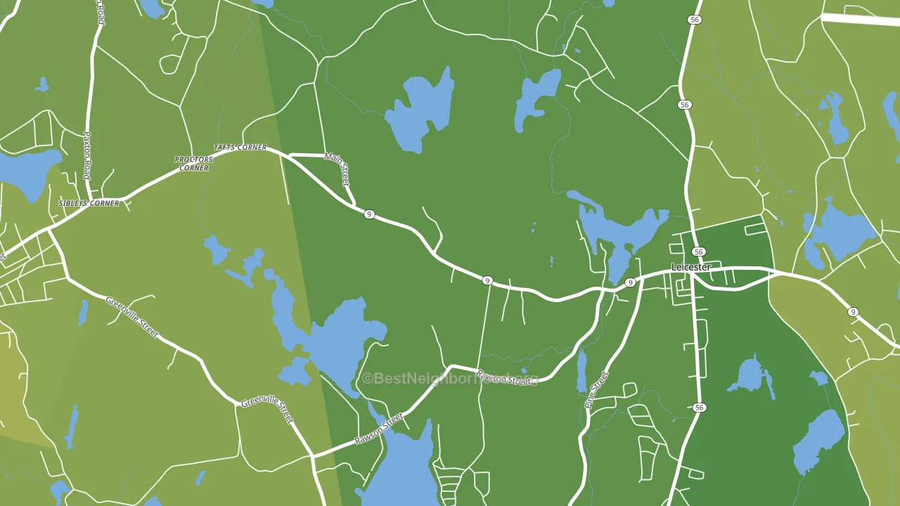 Tafts Corner, MA block-group voter-turnout map