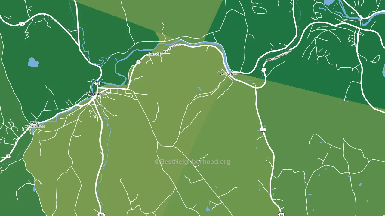 Taftsville, VT block-group voter-turnout map