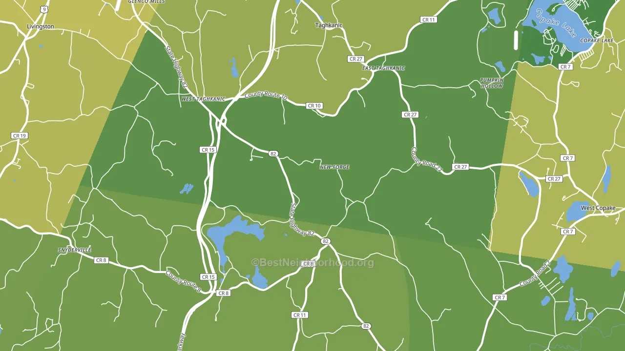 Taghkanic, NY block-group voter-turnout map