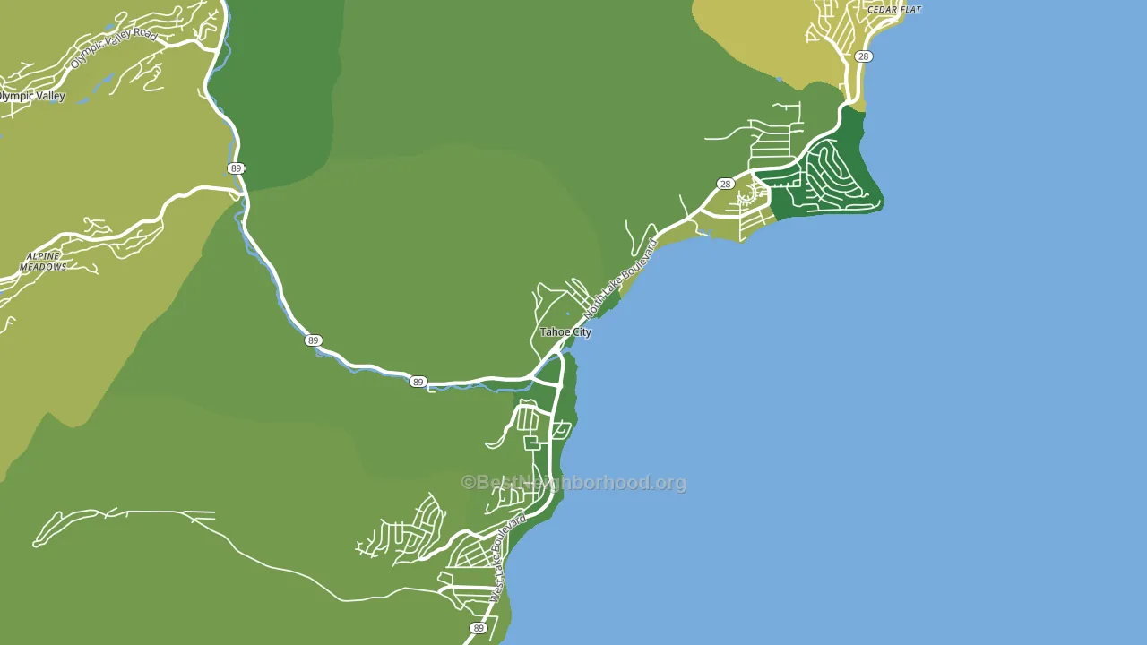 Tahoe City, CA block-group voter-turnout map