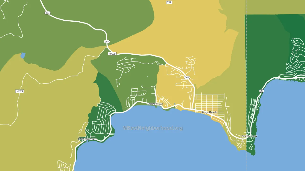 Tahoe Vista, CA block-group voter-turnout map