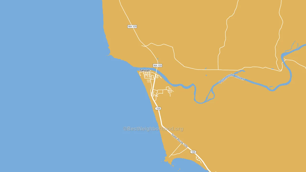 Taholah, WA block-group voter-turnout map