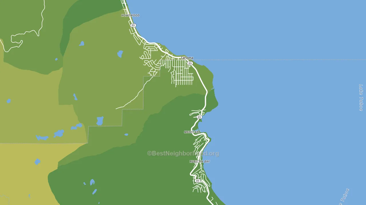 Tahoma, CA block-group voter-turnout map