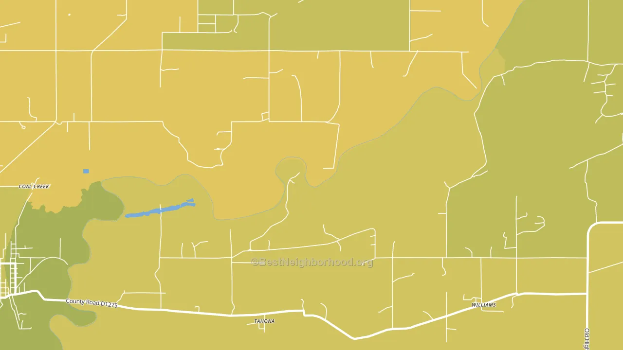 Tahona, OK block-group voter-turnout map