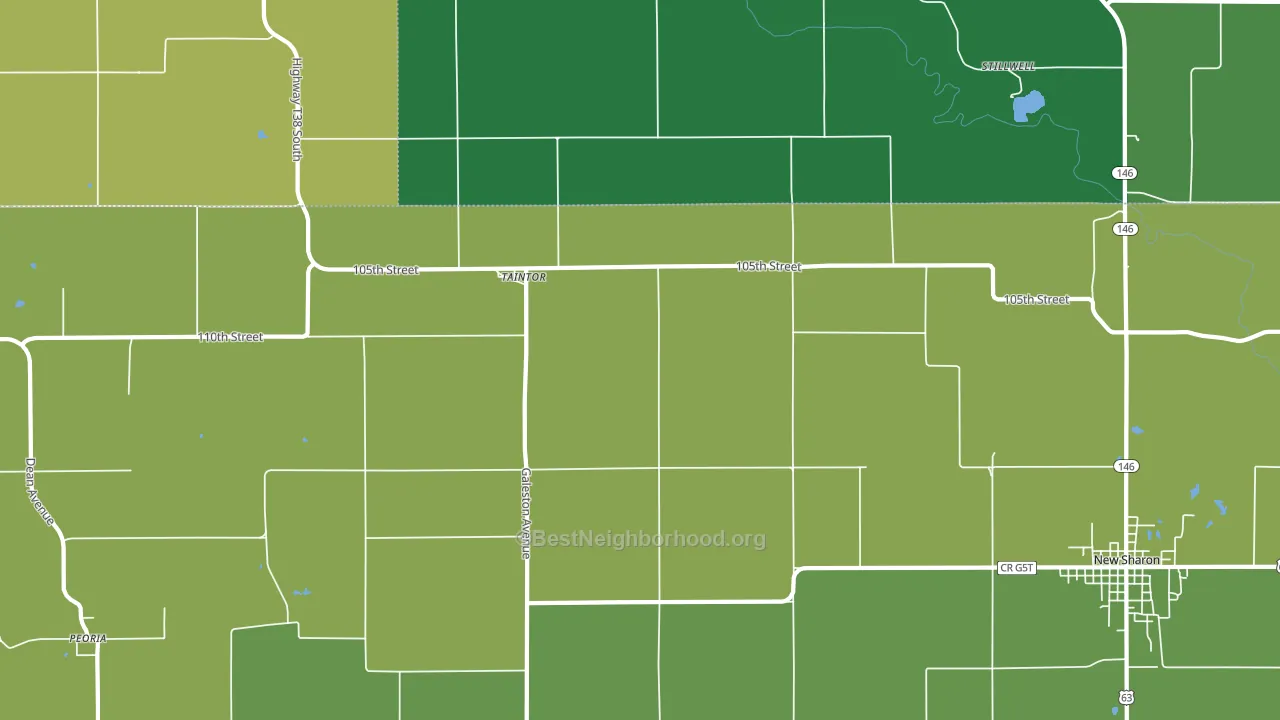 Taintor, IA block-group voter-turnout map