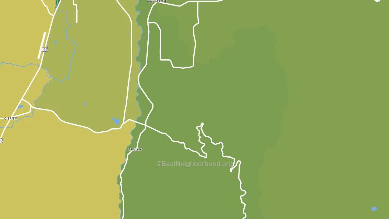 Takilma, OR block-group voter-turnout map
