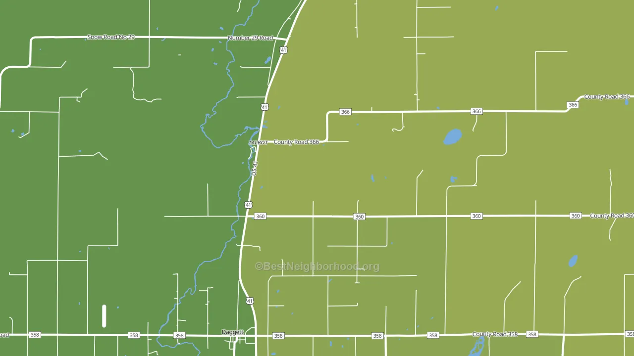Talbot, MI block-group voter-turnout map