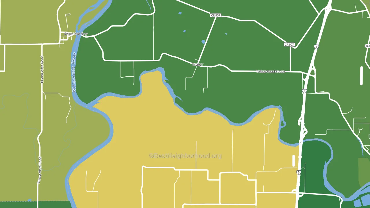 Talbot, OR block-group voter-turnout map