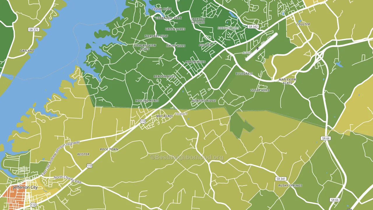 Talbott, TN block-group voter-turnout map