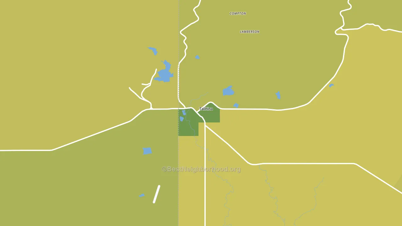 Talihina, OK block-group voter-turnout map