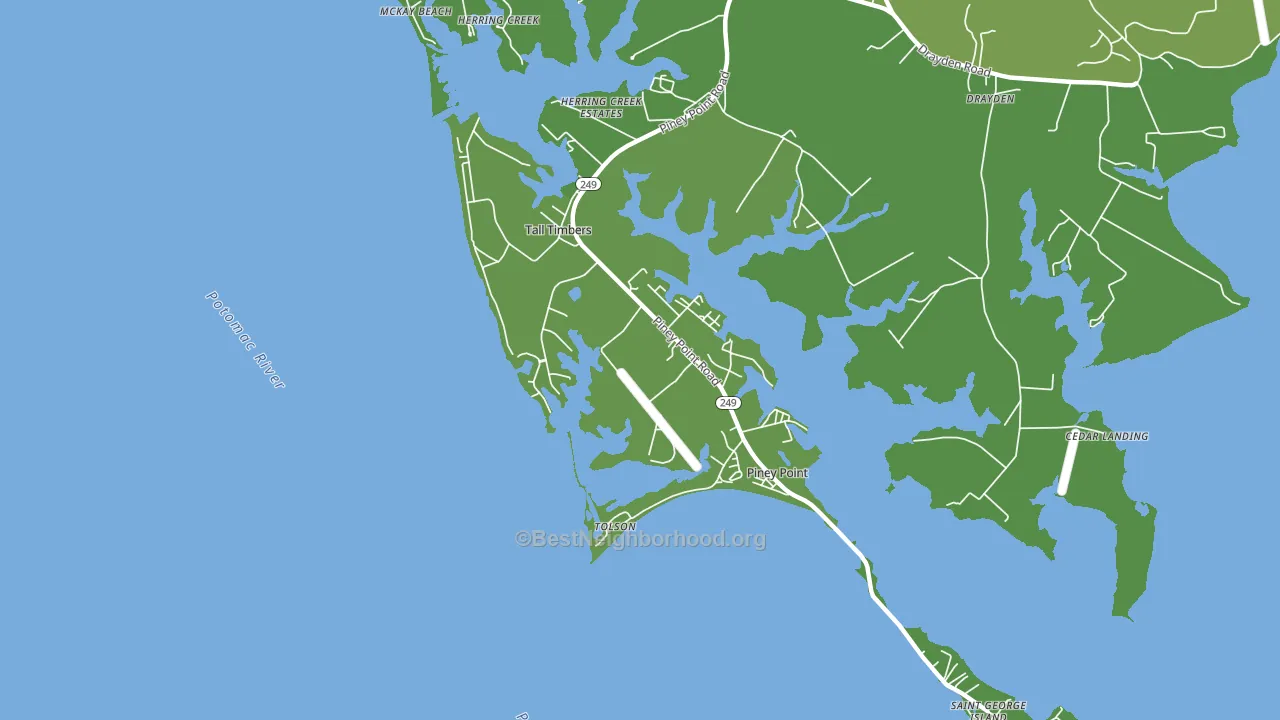 Tall Timbers, MD block-group voter-turnout map