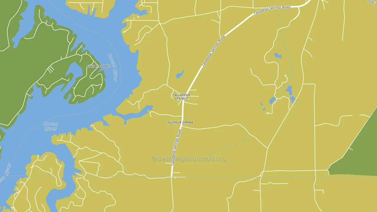 Talladega Springs, AL block-group voter-turnout map
