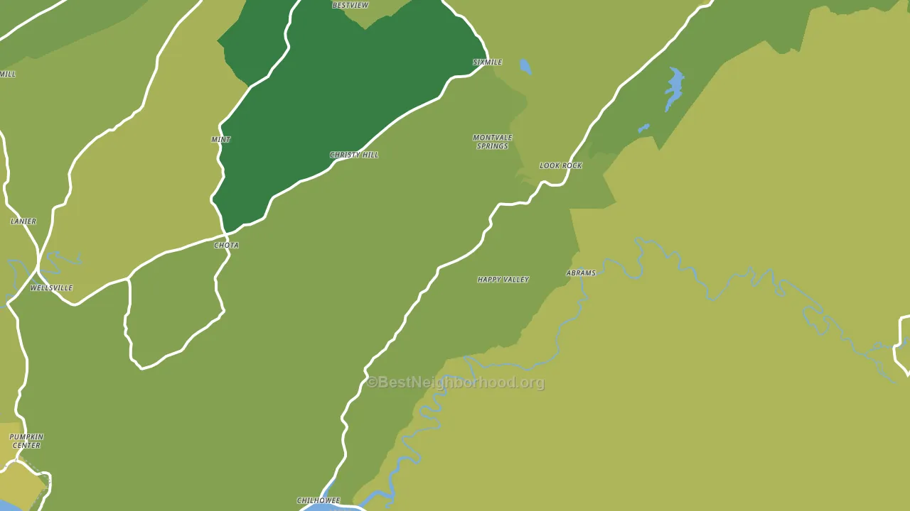 Tallassee, TN block-group voter-turnout map