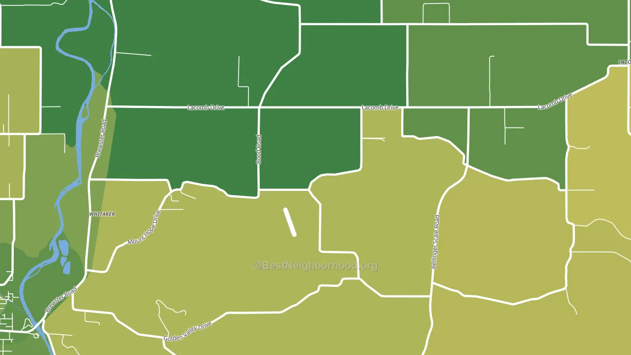 Tallman, OR block-group voter-turnout map