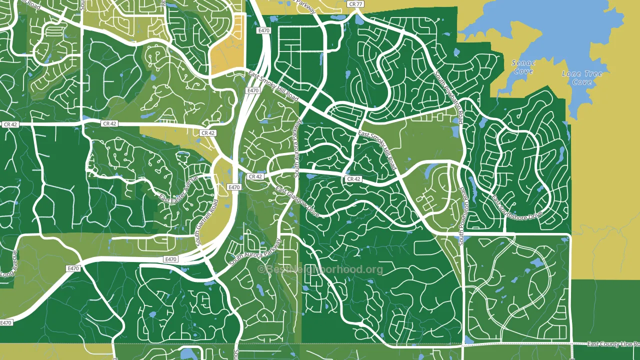 Tallyn's Reach, Aurora, CO block-group voter-turnout map
