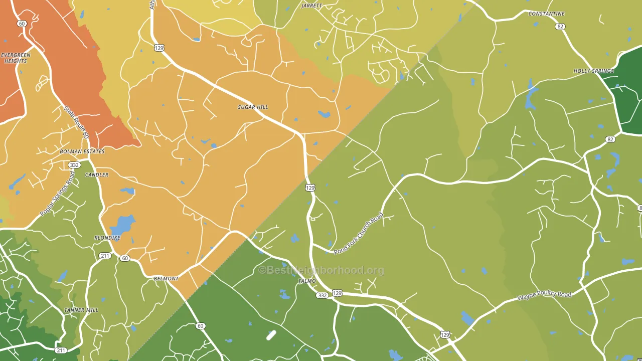 Talmo, GA block-group voter-turnout map