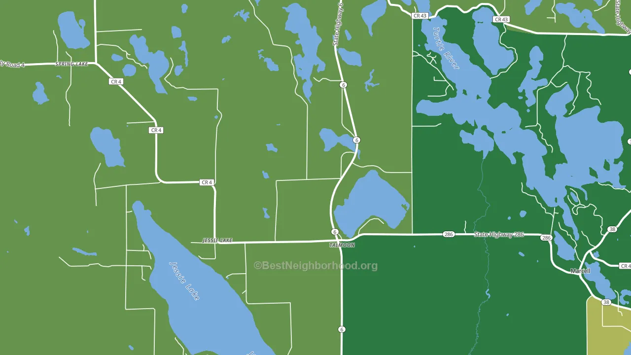 Talmoon, MN block-group voter-turnout map