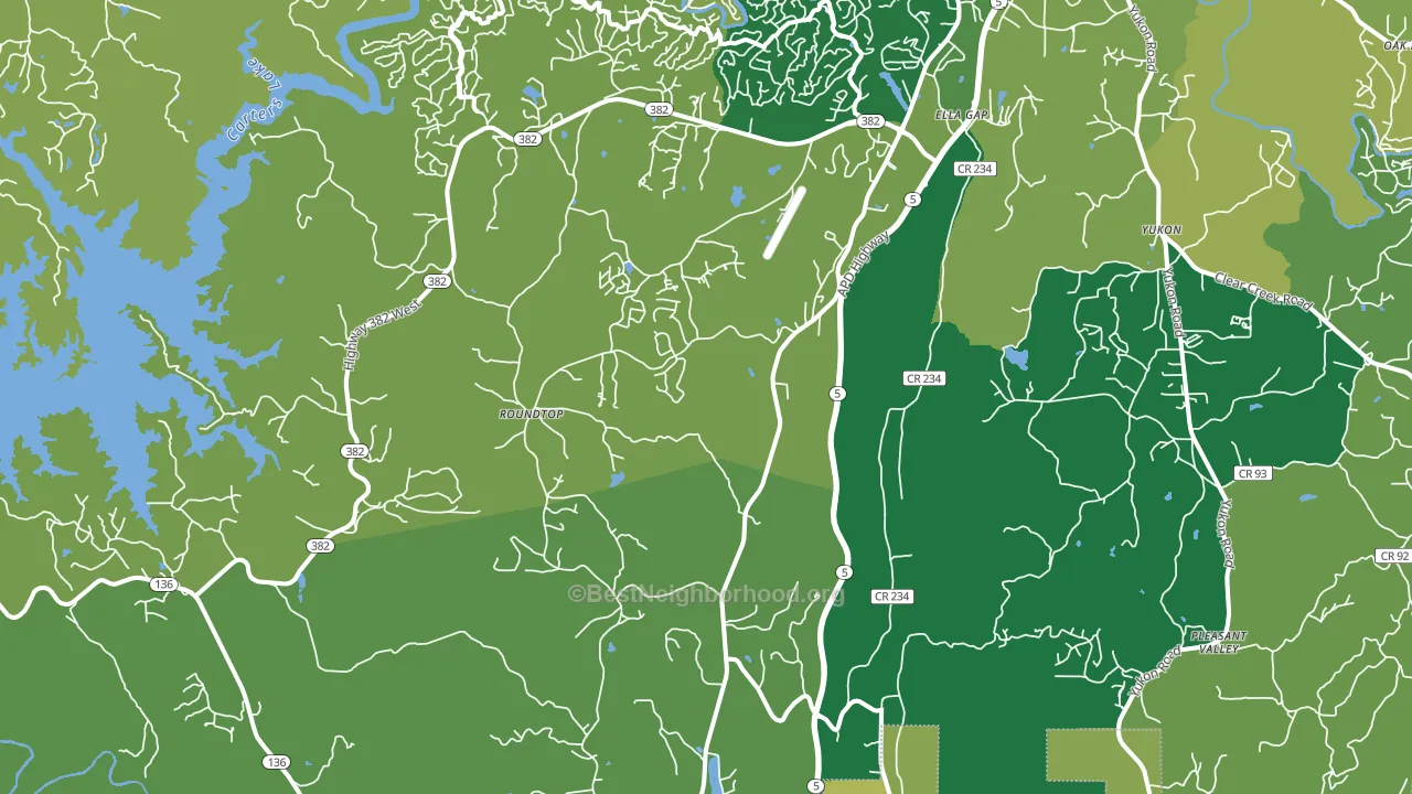 Talona, GA block-group voter-turnout map