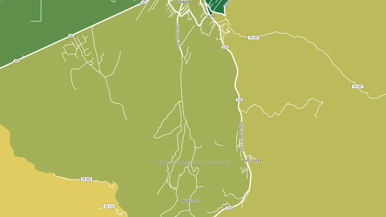 Talpa, NM block-group voter-turnout map