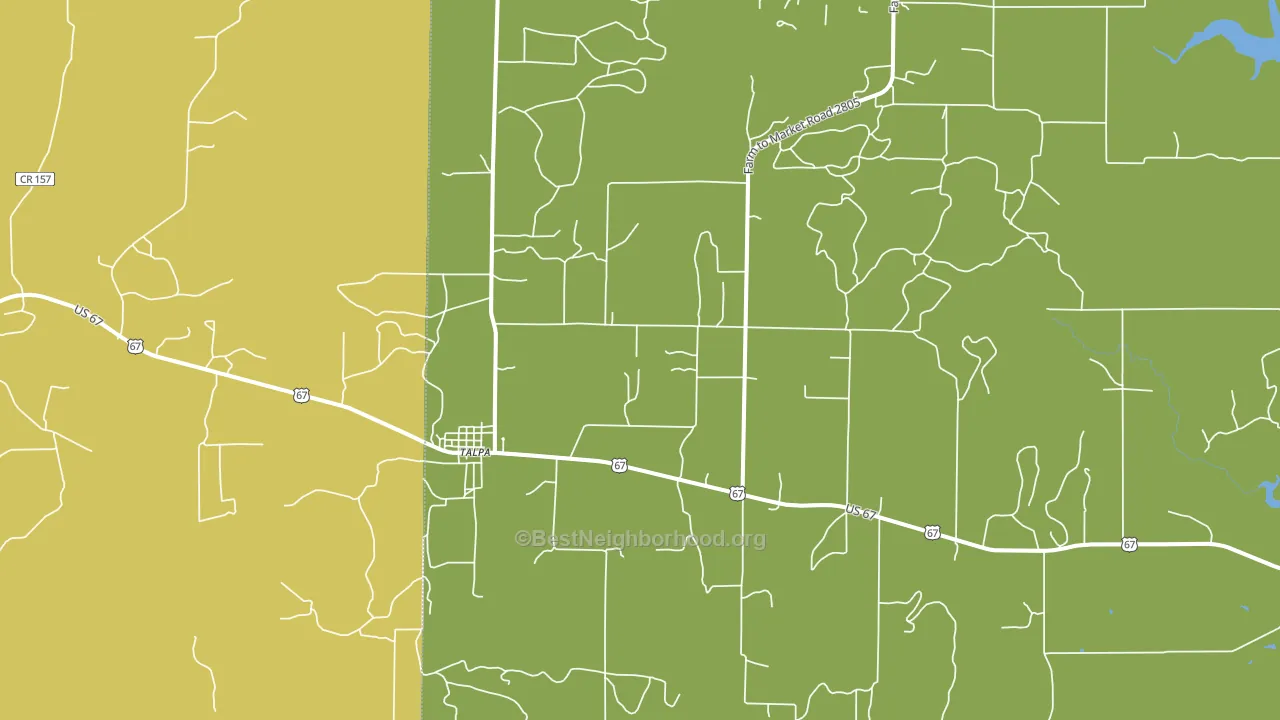 Talpa, TX block-group voter-turnout map