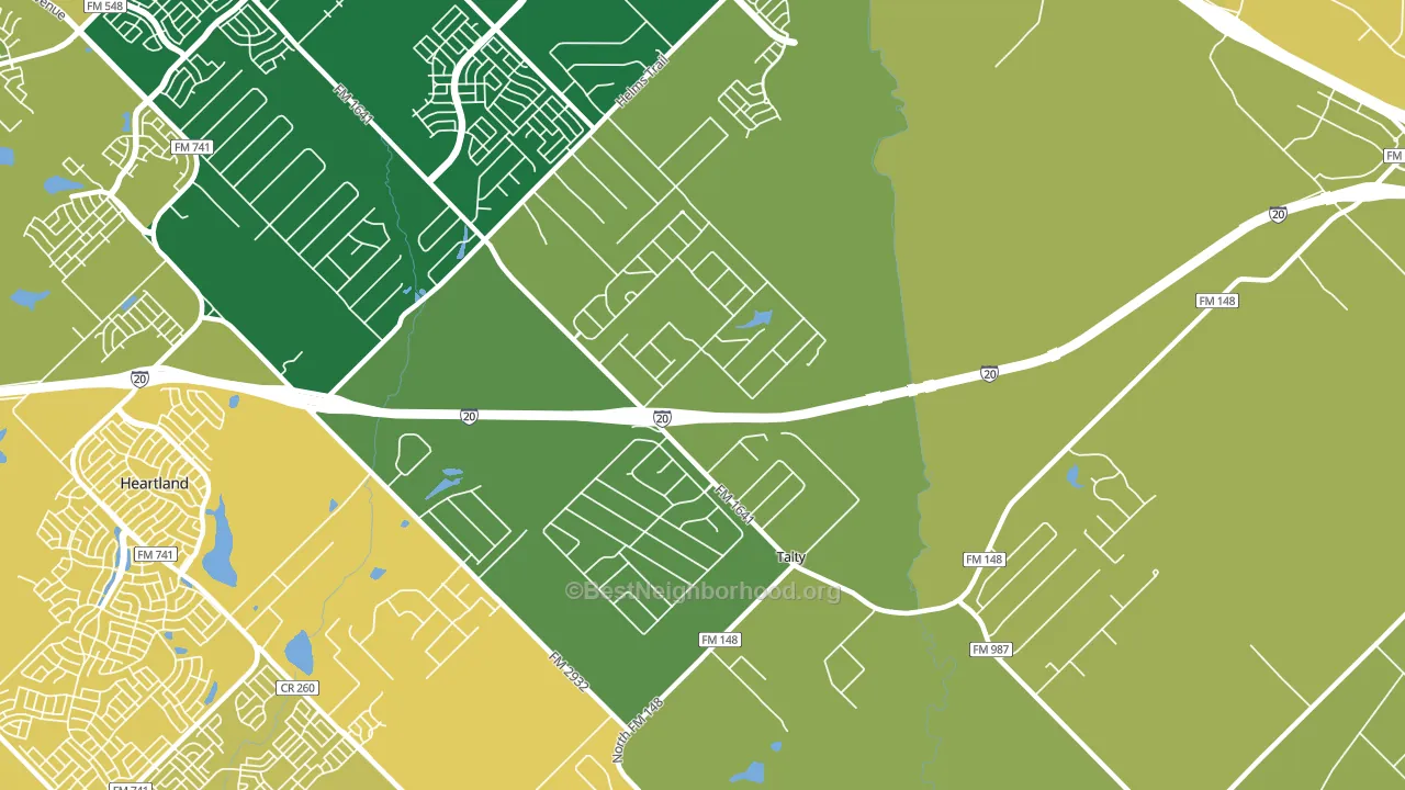 Talty, TX block-group voter-turnout map
