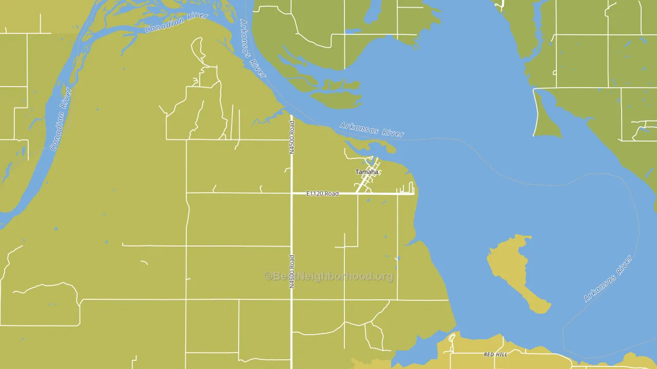Tamaha, OK block-group voter-turnout map
