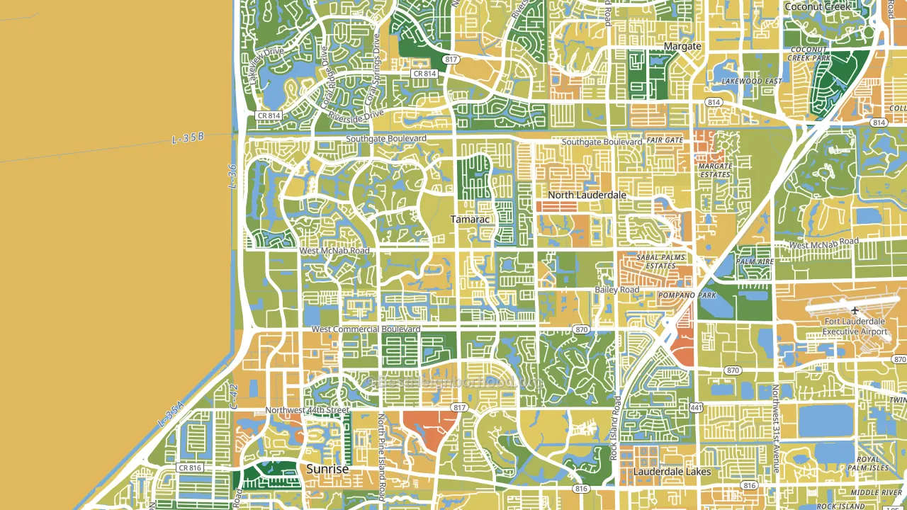 Tamarac, FL block-group voter-turnout map