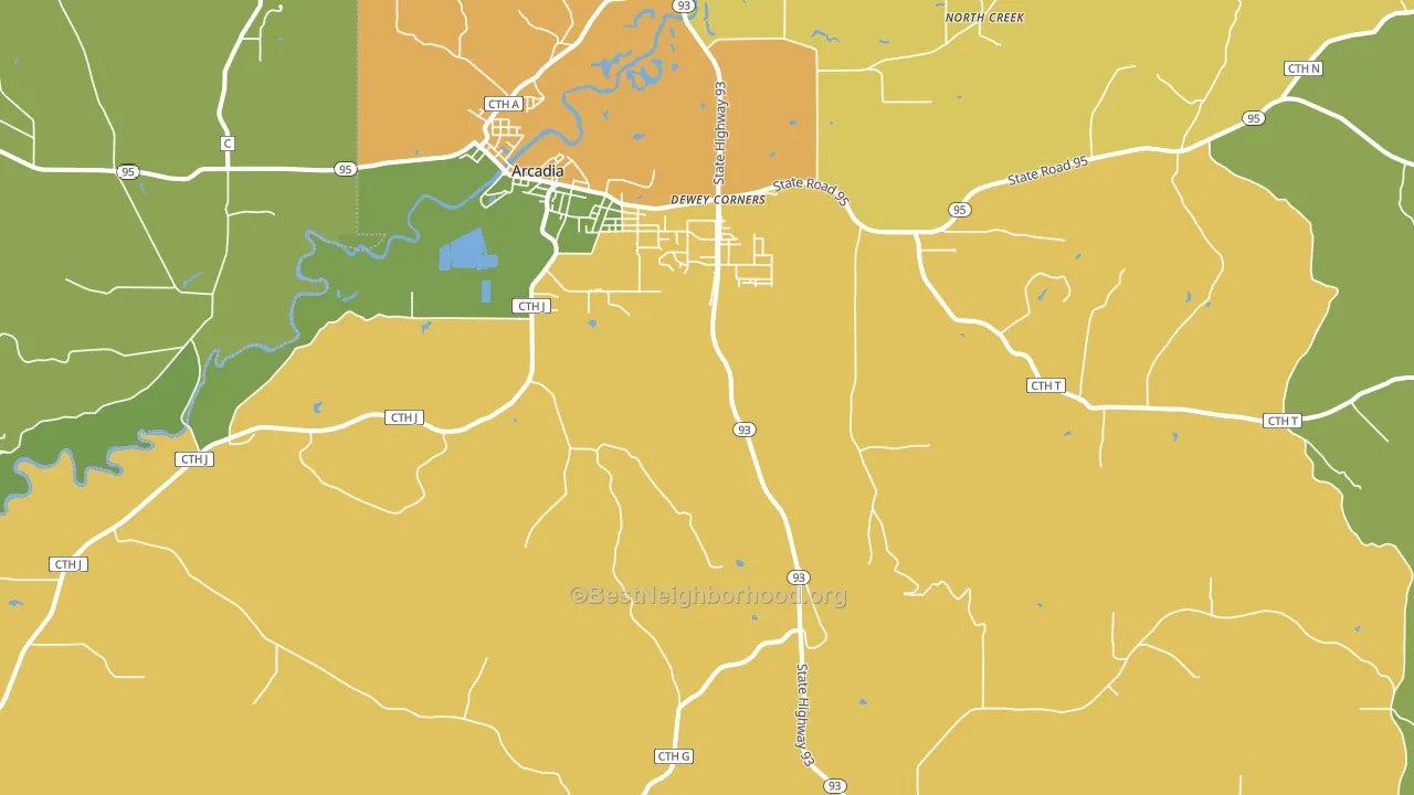 Tamarack, WI block-group voter-turnout map