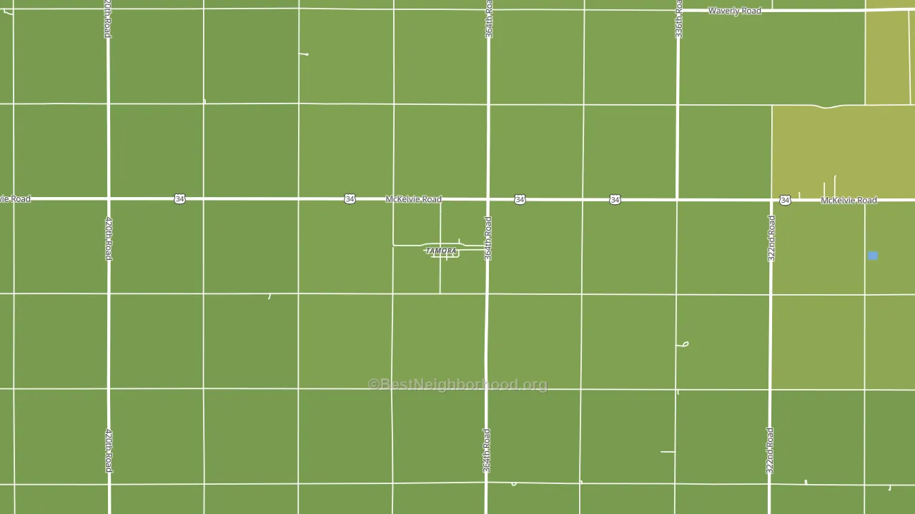 Tamora, NE block-group voter-turnout map