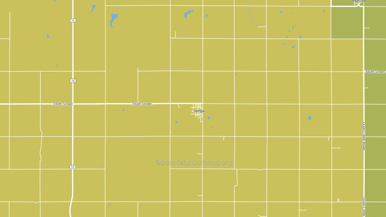 Tampa, KS block-group voter-turnout map