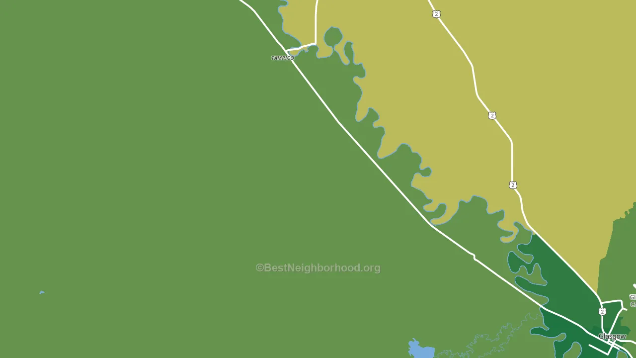 Tampico, MT block-group voter-turnout map