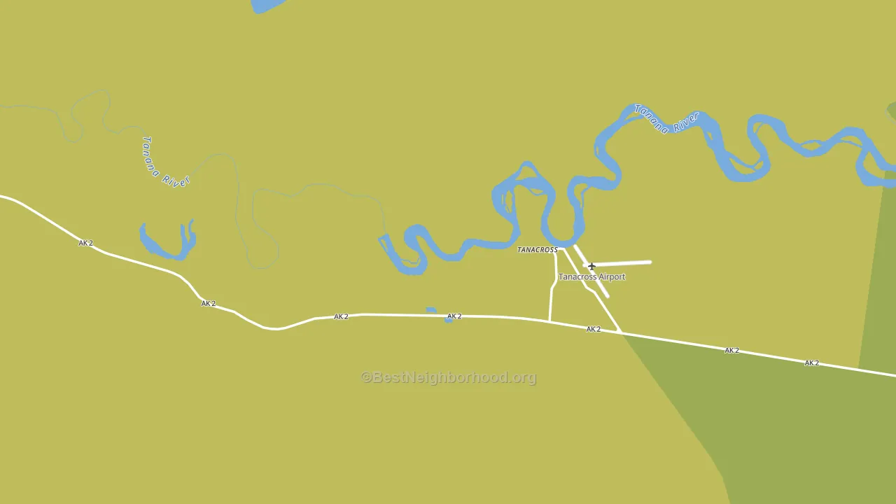 Tanacross, AK block-group voter-turnout map