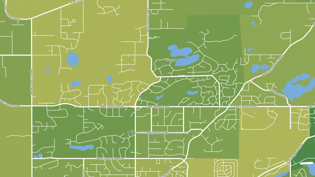 Tanaina, AK block-group voter-turnout map